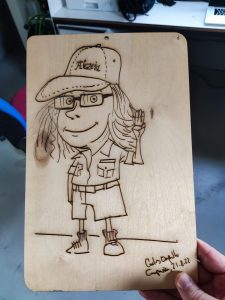 Grabado de la caricatura de Guille (anverso)