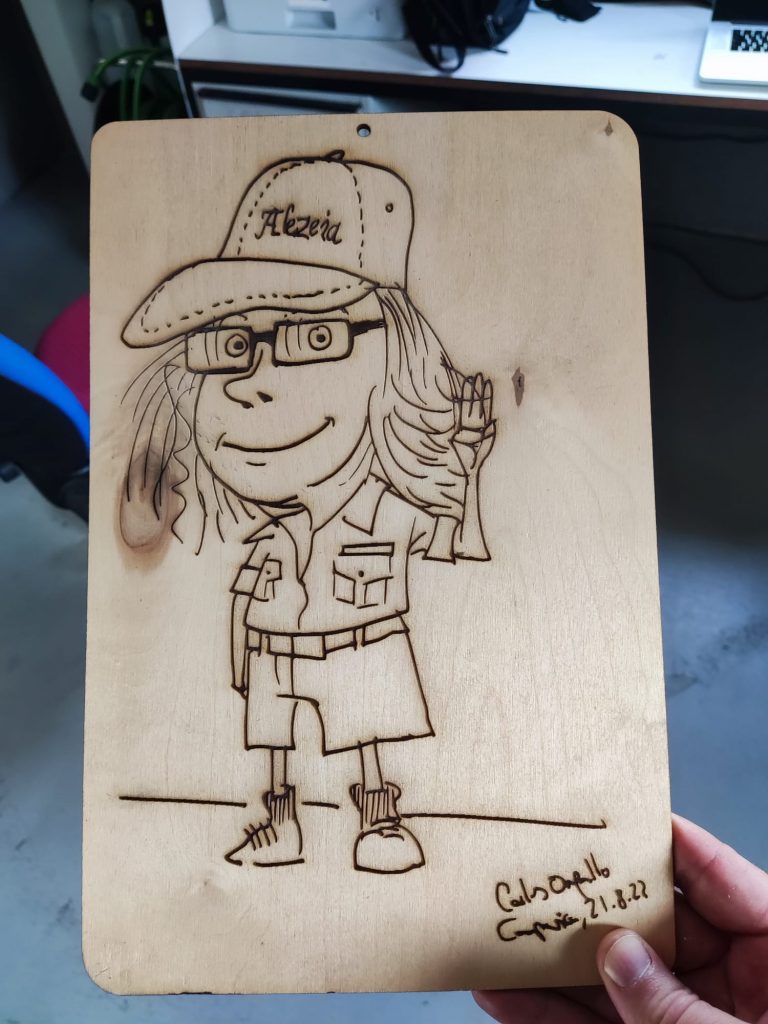 Grabado de la caricatura de Guille (anverso)