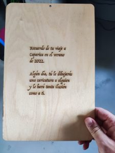 Grabado de la caricatura de Guille (reverso)