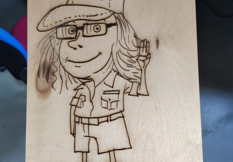 Grabado de la caricatura de Guille (anverso)