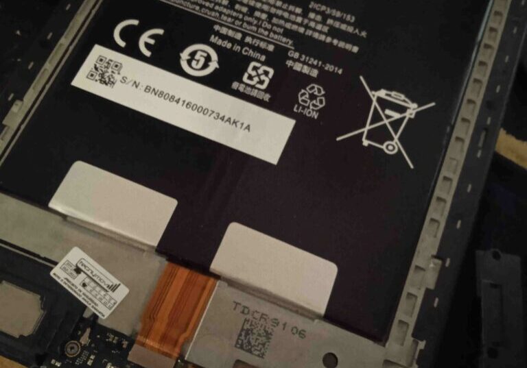 Vista de la tableta abierta.