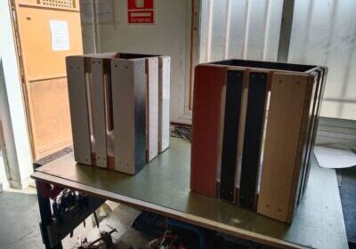 Dos papeleras finalizadas